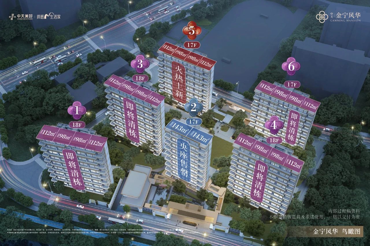 中天金寧風華領(lǐng)取1、3號樓銷許，均價約34119元/㎡