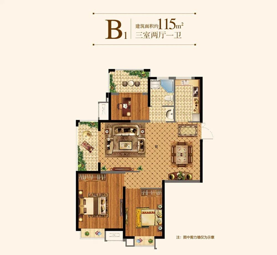 115㎡戶(hù)型圖