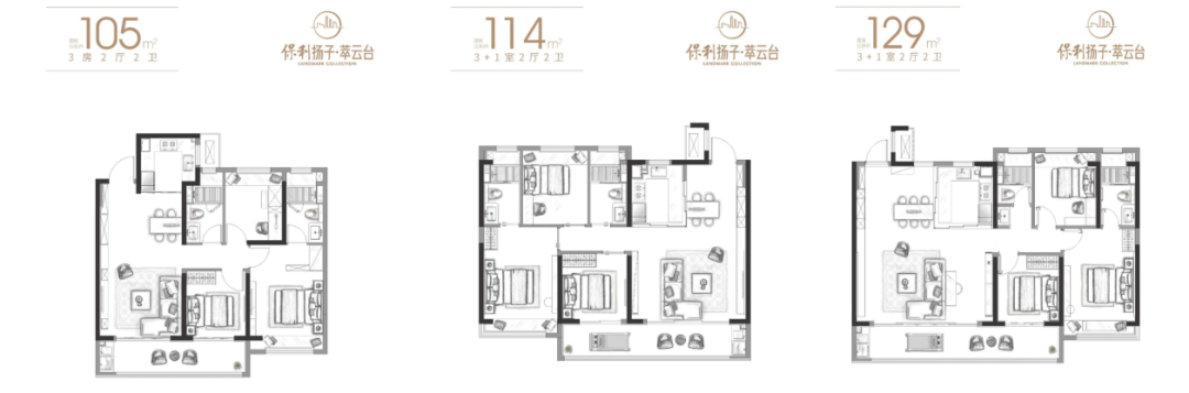 保利揚(yáng)子萃云臺的戶型圖