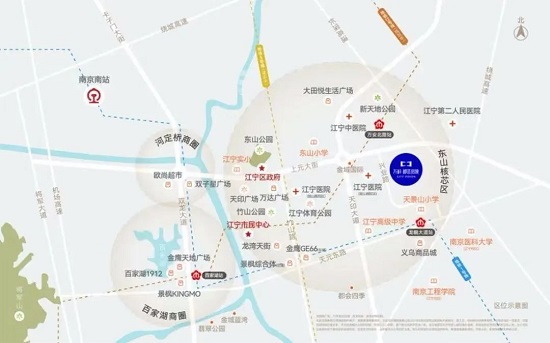 萬科都薈啟境的區(qū)位圖