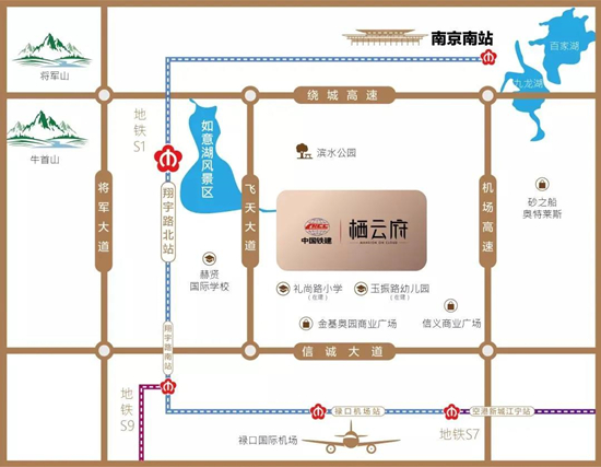 中國鐵建棲云府的區(qū)位圖