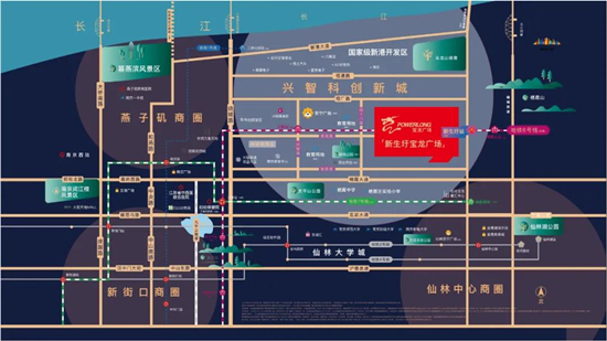 新生圩寶龍廣場(chǎng)的區(qū)位圖