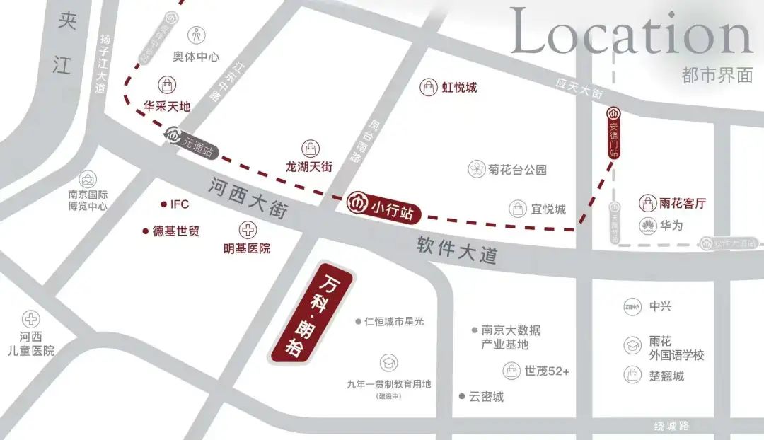 萬科朗拾二期的區(qū)位圖
